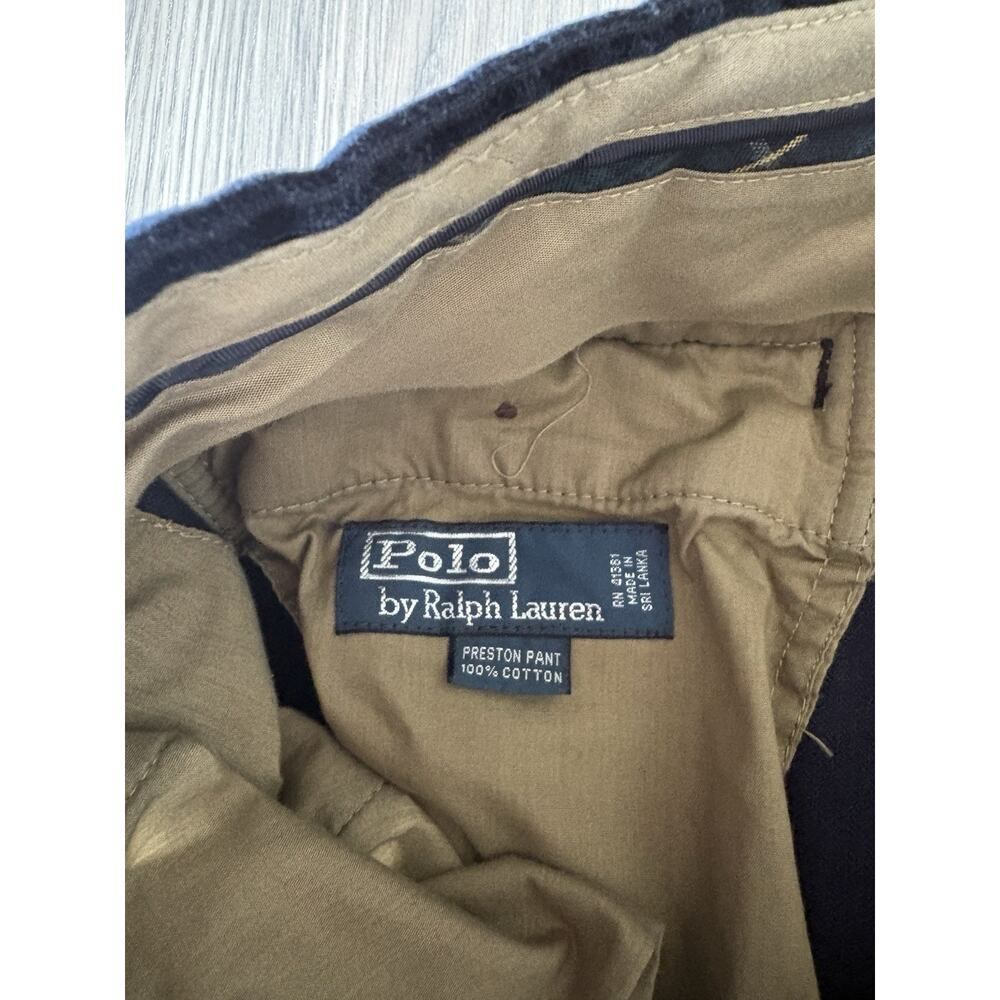 Vintage Polo Ralph Lauren Corduroy Preston Pants Men’s 36x34 Navy Blue Cotton - Picture 3 of 8